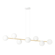 Lampadario Emibig Gravity 8xE14 bianco ottone 140cm