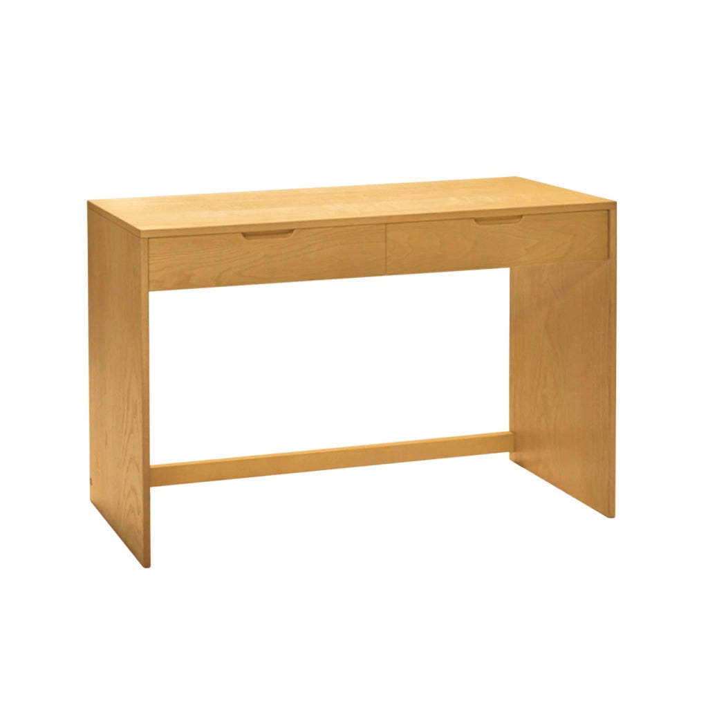 Consolle in legno 2 cassetti, 120cm, marrone naturale