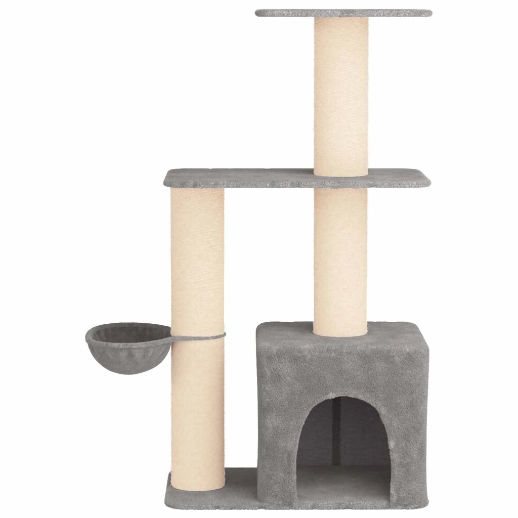 Albero per gatti con pali per graffiare in sisal Grigio Chiaro 42033061