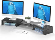 Standarizzazione doppia monitor regolabile con supporto per smartphone – Organizzatore da scrivania per lavoro efficiente