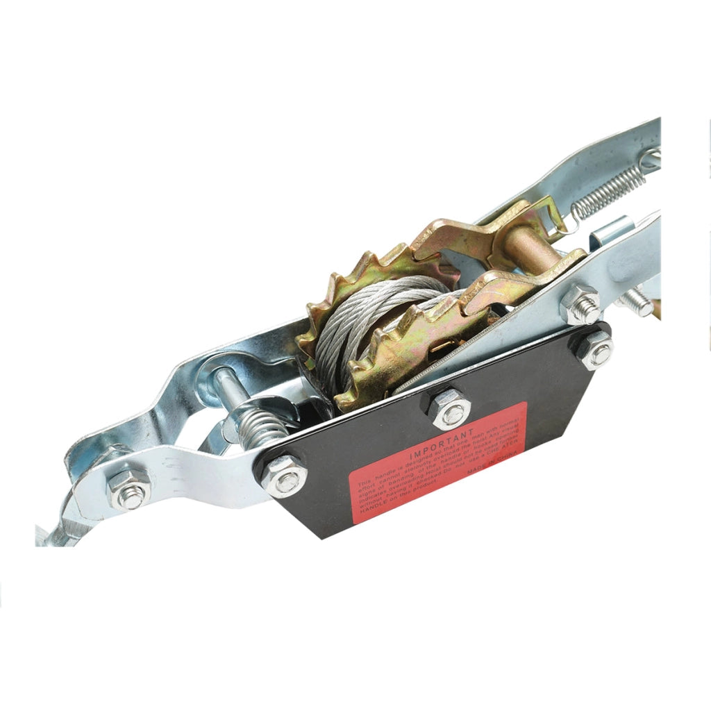 Verricello manuale da 1000 kg con cavo d'acciaio fi 4 x 1135 mm