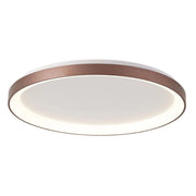 Trade Shop - Plafoniera Moderna Tonda Led Cct 60 W 3000k 4000k Soffitto Lampada Parete 80 Cm - Marrone