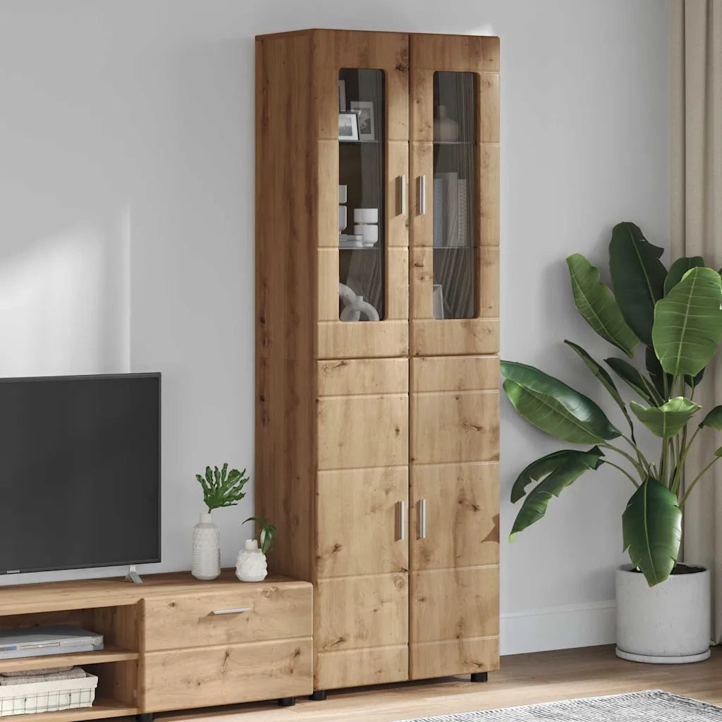 Credenza con porta FLORIN Rovere artigianale 60 x 35 x 182 cm