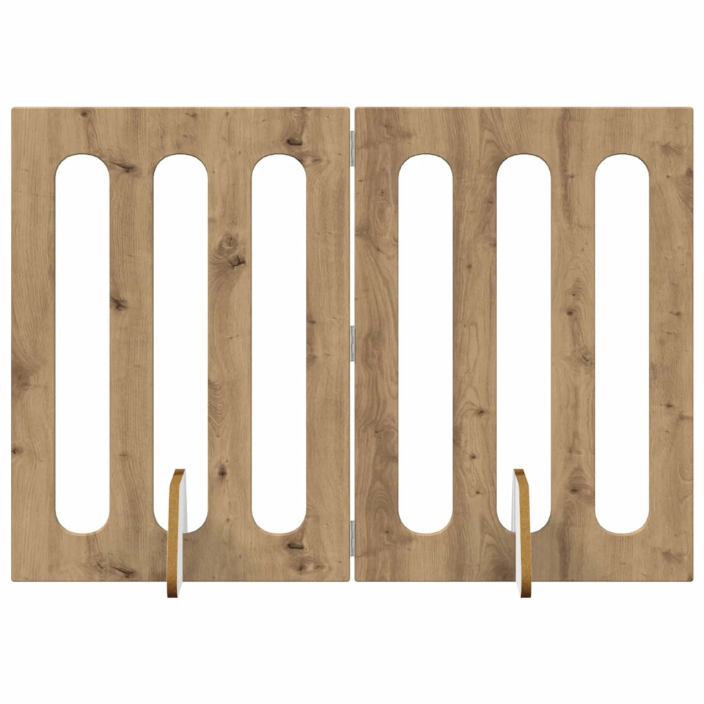 Recinto pieghevole per animali 2 pcs Rovere Artigianale