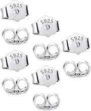 Connettori di sicurezza ipoallergenici - 10 pezzi - Connettori sicuri per orecchini - Argento sterling 925 - Diametro 5 mm - Connettori per orecchini