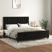Giroletto senza Materasso Nero 160x200 cm in Velluto 3126009