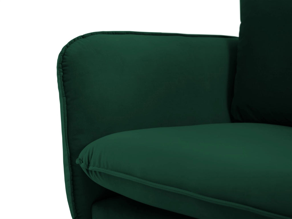 Cosmopolitan Design - Poltrona "Vienna" in velluto verde bottiglia 