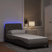 Giroletto con LED senza Materasso Tortora 90x200 cm Tessuto 3310647