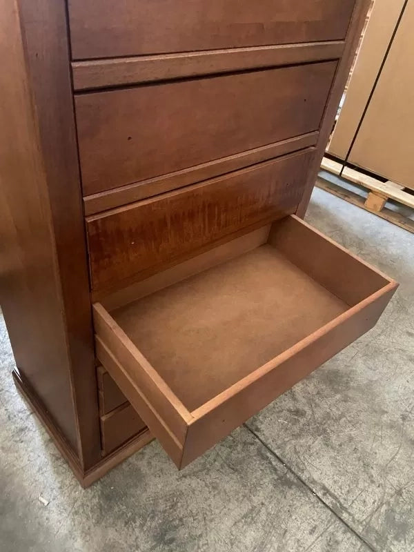 Cassettiera arte povera 8 cassetti in legno noce 66x40x129 - Mobili 2G