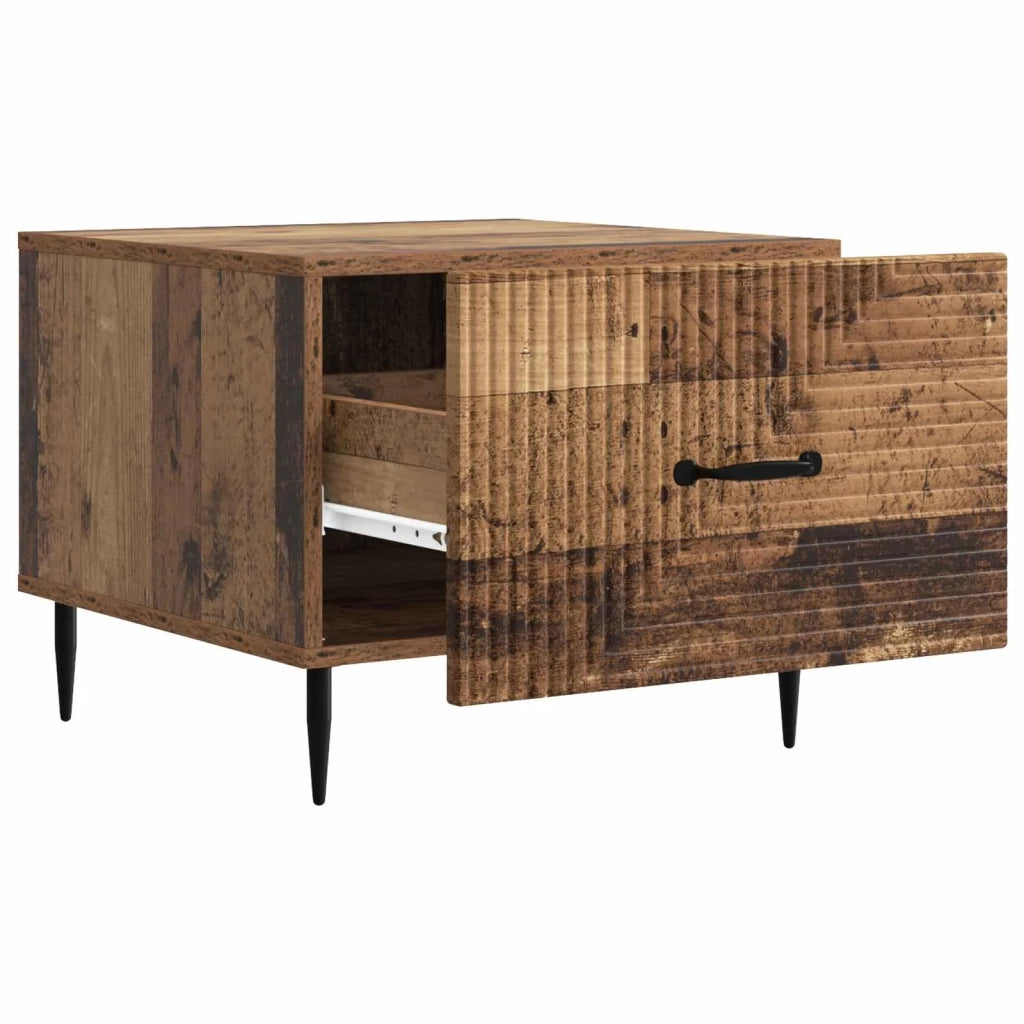 Tavolino da salotto con cassetto Legno antico 49 x 50 x 40 cm 894973