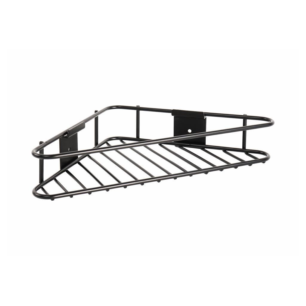 Angolare Doccia a filo Nero Opaco in Acciaio Verniciato Mod. New Chrome Black