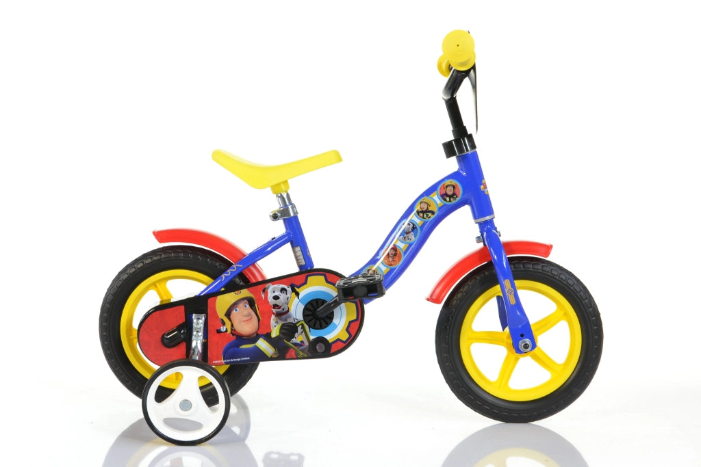 SAM IL POMPIERE 10", bicicletta per bambini, bici bambino, adatta a bambini tra i 2 e i 4 anni, per altezza tra 78 e 90