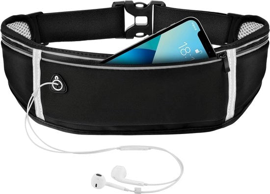 Cinturino per telefono cellulare leggero e regolabile con 3 tasche | Tasca per telefono cellulare impermeabile adatta a tutti i modelli | Ideale per camminare, maratona e fitness