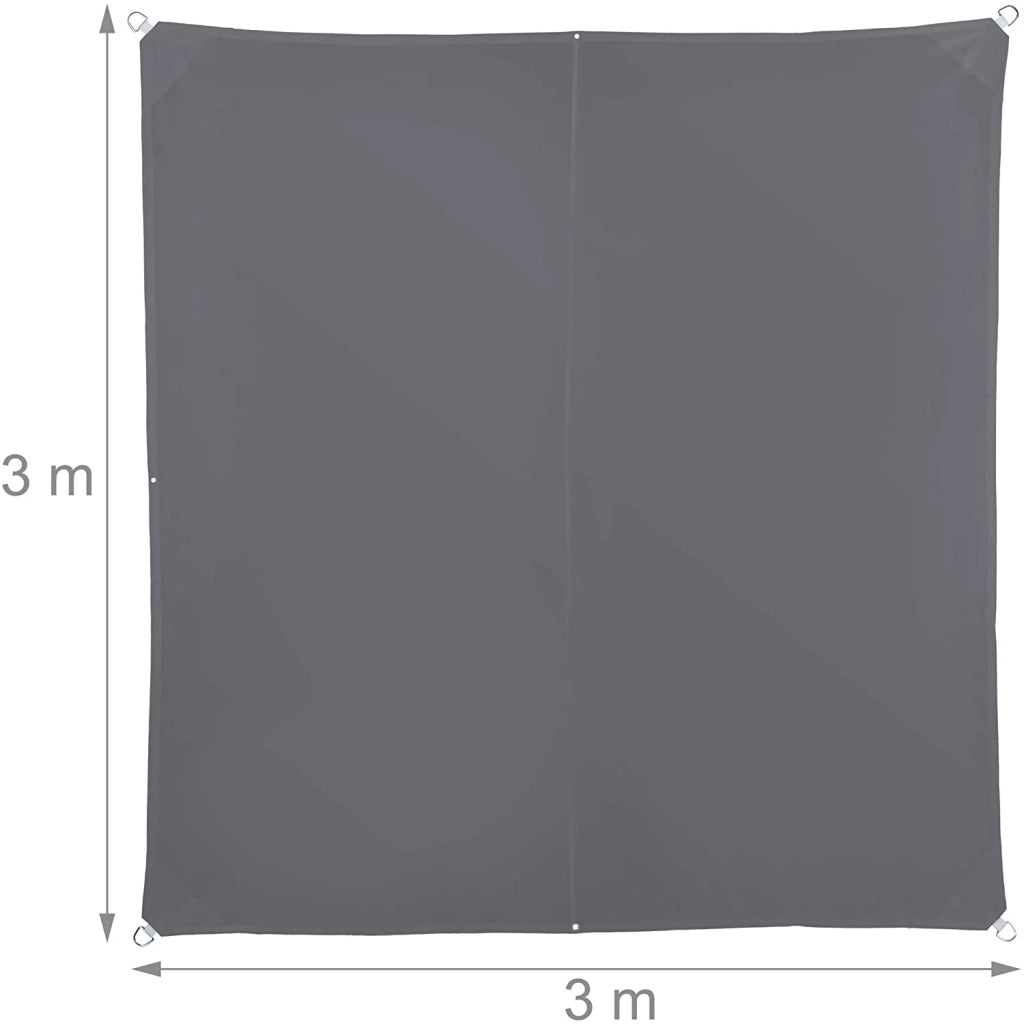 Vela ombreggiante quadrata 3 x 3 m grigia 13_0002929_2