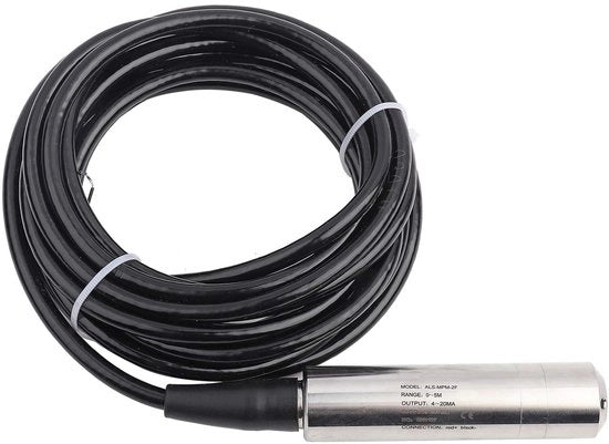 Sensore di livello liquido - Alimentazione DC 24V - 4-20mA - Anticorrosivo - Imprigionato in acqua - Resistente ai shock - Portata 0-5m - Sensore di livello