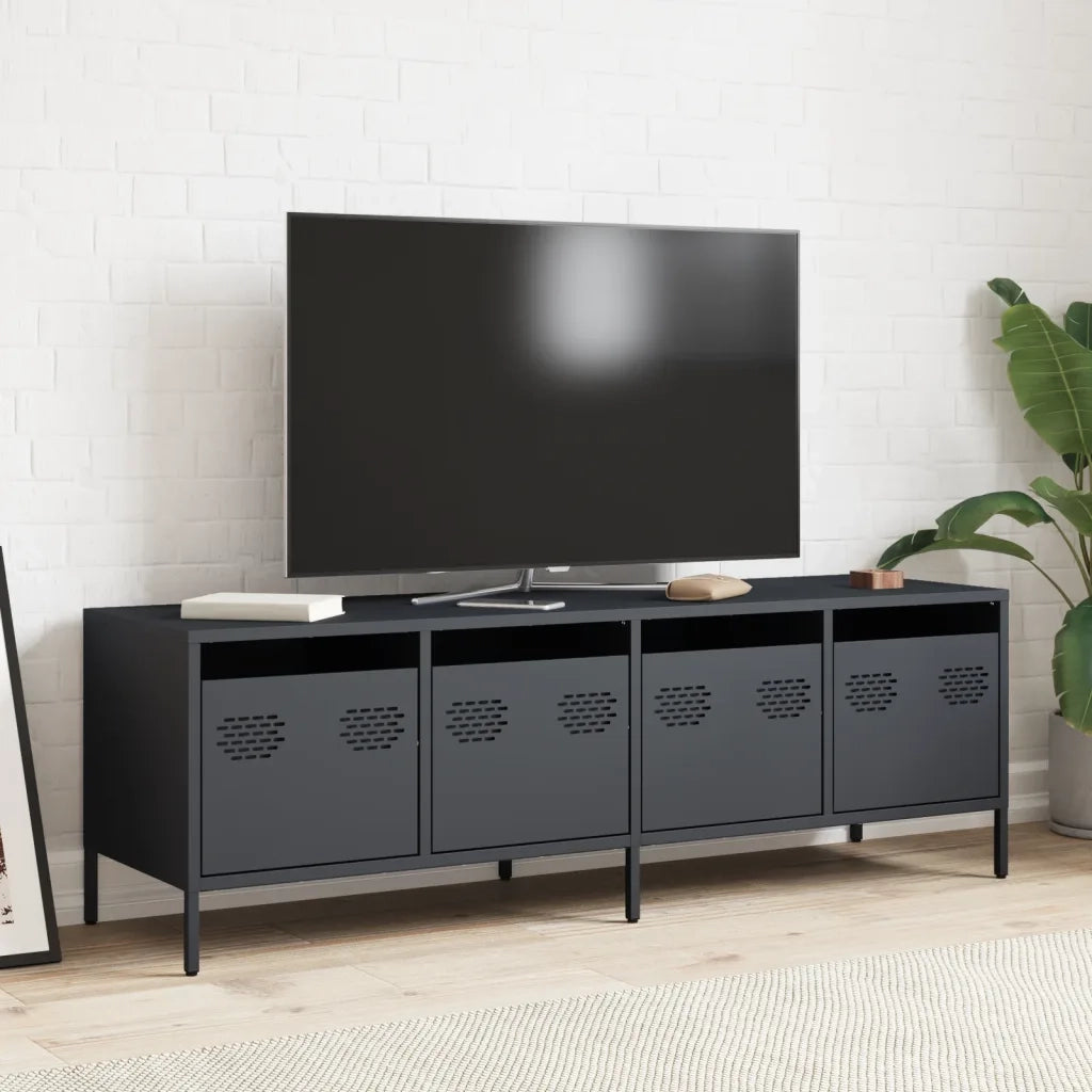 Mobile TV Antracite 135x39x43,5 cm Acciaio Laminato a Freddo 851306