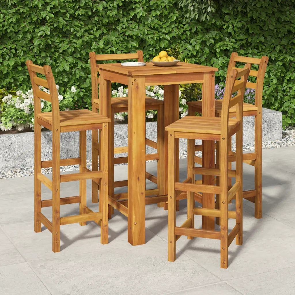 Set da Bar da Giardino 5 pz in Legno Massello di Acacia 3154391