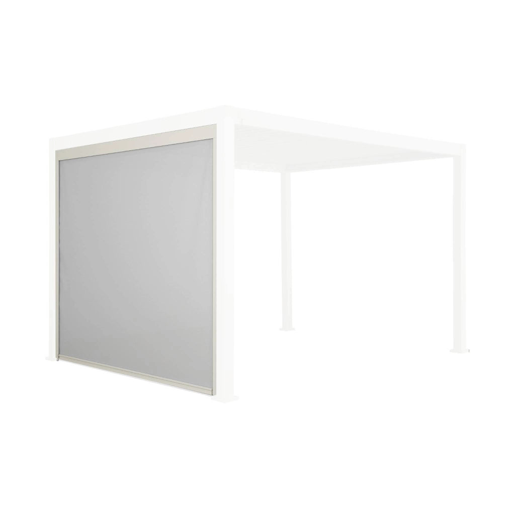 tenda laterale avvolgibile alluminio e textilene per pergola, 3m,