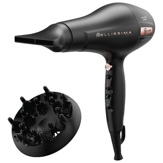 Bellissima 11728 My Pro P3 3400 Asciugacapelli 2400 W Ionico Ceramica 2 Velocita' 3 Temperature Diffusore colore Nero