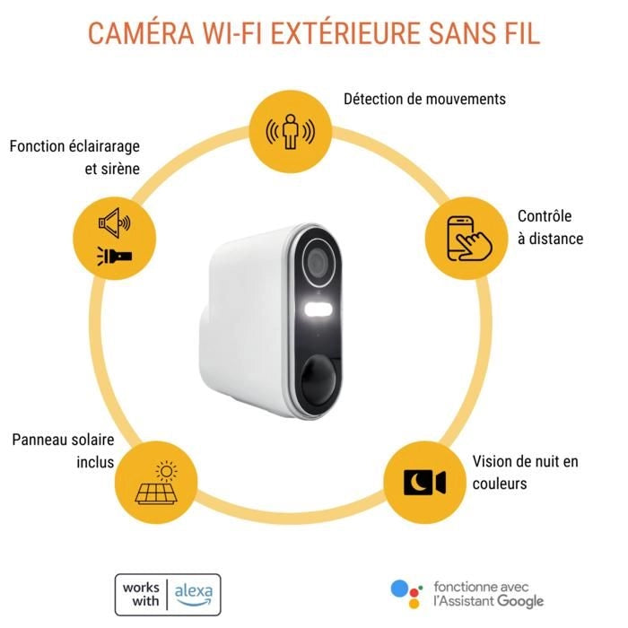 Telecamera di sorveglianza wireless da esterno con pannello solare Konyks Camini Air 2 Solar