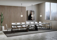 Tavolo Allungabile 160-420x90x77 cm Baita Evolution Cemento