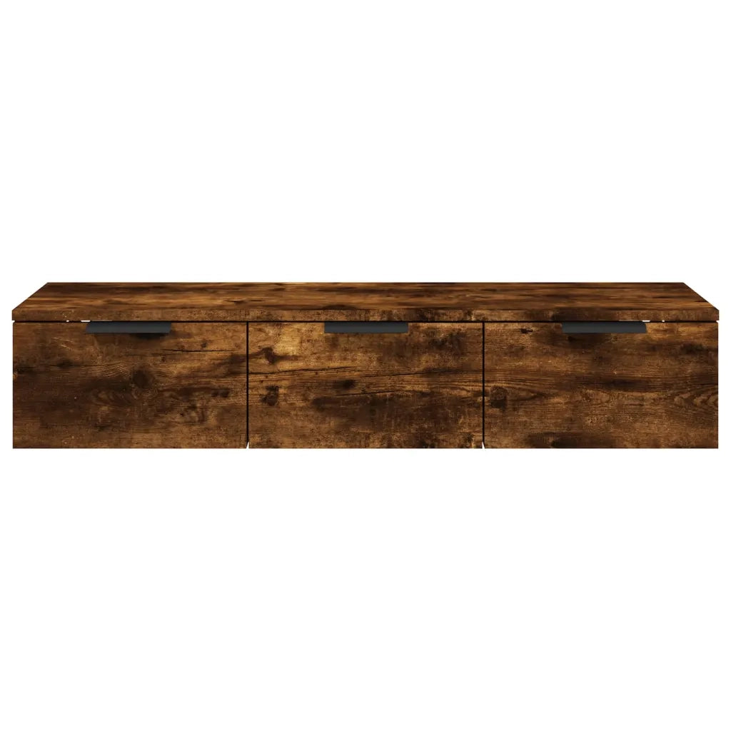 Armadietto a Muro Rovere Fumo 102x30x20 cm in Legno Multistrato 817096