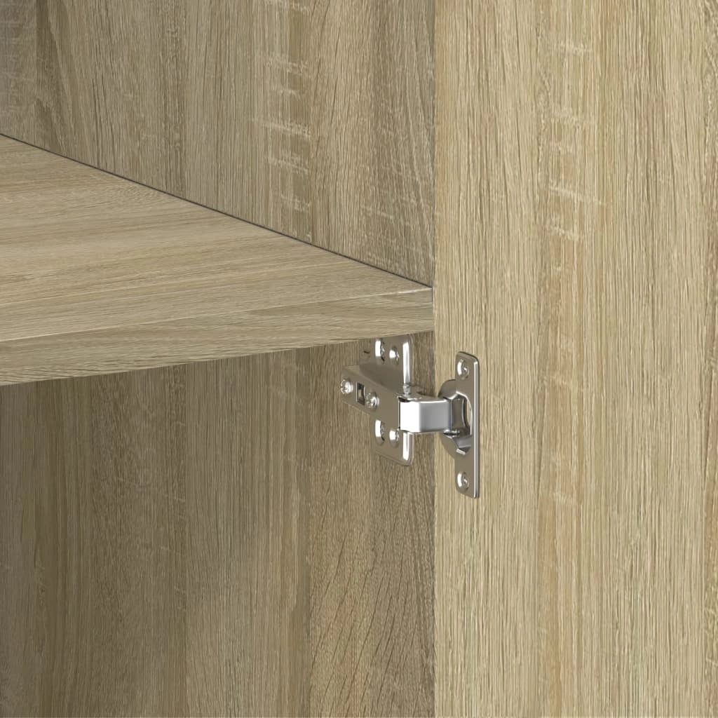 Buffet credenza cassettiera armadio mobile contenitore organizer cucina soggiorno salotto rovere Sonoma alto 70 x 42,5 x 185 cm legno ingegnerizzato marrone 02_0034204