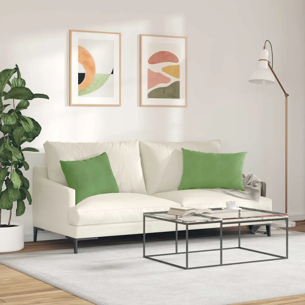Cuscini da Divano 2 pcs Verde chiaro 60 x 40 cm