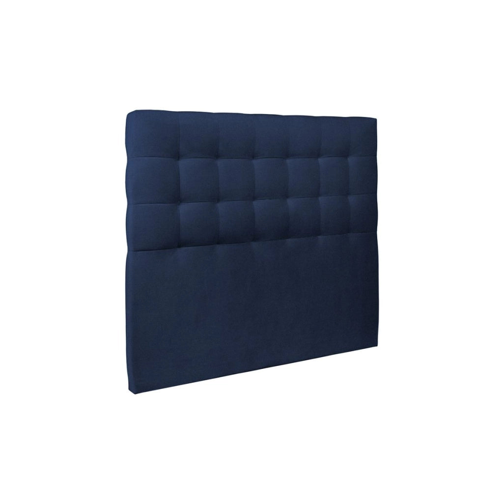 Testiera in tessuto velluto blu oceano imbottita L160 cm