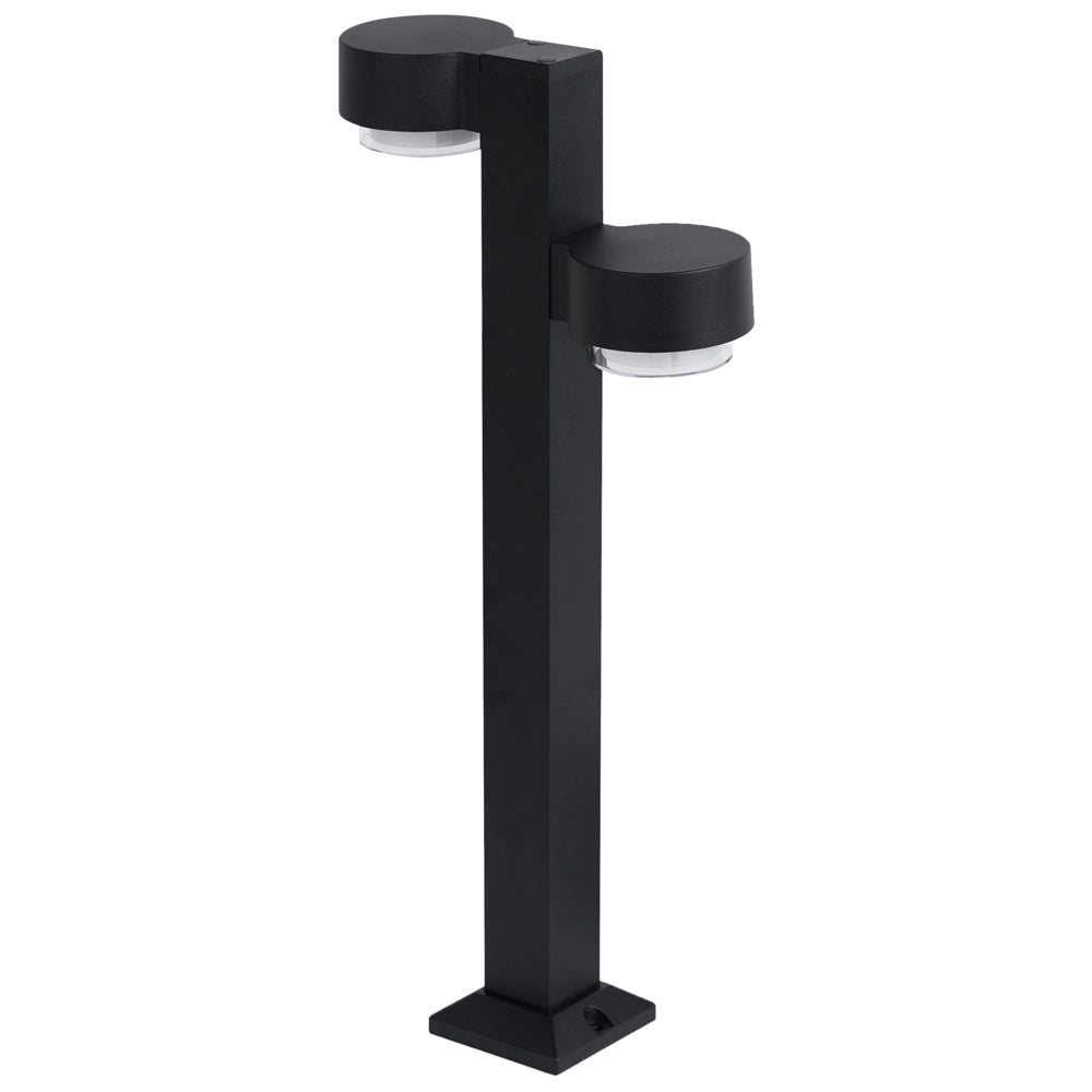 Lampada da giardino a paletto in alluminio nero, 60 cm, LED, per vialetti, illuminazione da esterno, design moderno