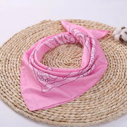 Set di 5 sciarpe quadrati in poliestere e cotone, sciarpa per bicicletta all'aperto, adatta a donne, uomini e bambini, 55*55CM, rosa