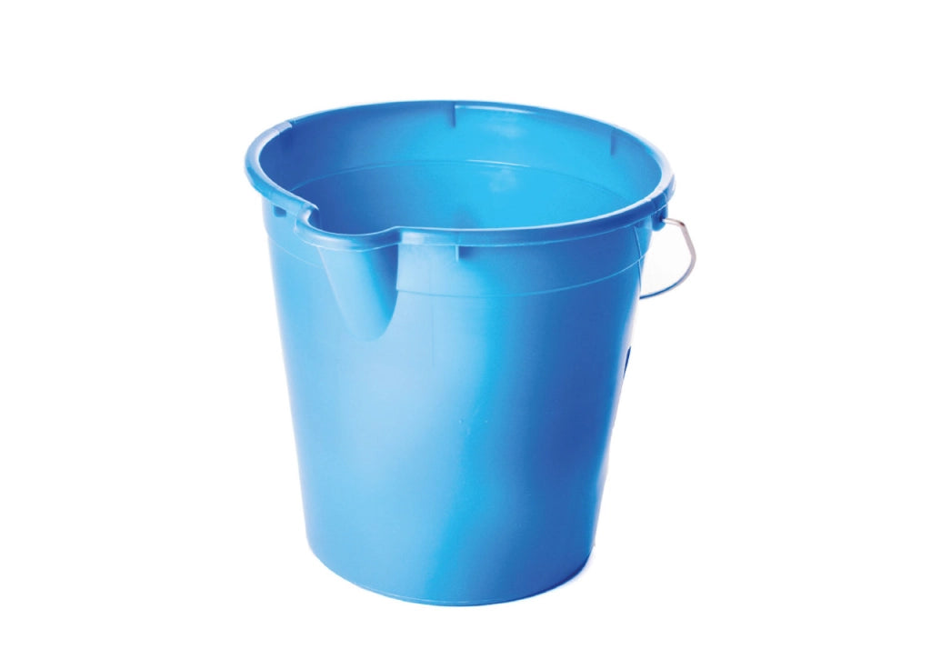 Secchio Per Pulizie Manico Ergonomico Con Becco Secchi Plastica Azzurro - 18L - Secchio