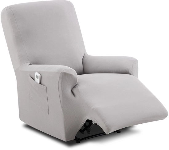Protezione Relax per Divano Universale - Dimensioni 70-100 cm - Lavabile - Color Grigio Chiaro - Protezione contro Macchie e Peli di Animali