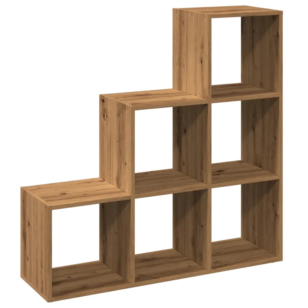 Libreria Divisorio 3Piani Rovere Artigianale 99x29x99Truciolato 857966