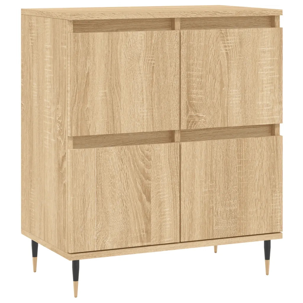 vidaXL Credenze 2 pz Rovere Sonoma in Legno Multistrato