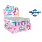 Trade Shop - Bolle Di Sapone Unicorno Confezione 36 Pz Flacone 50 Ml Gadget Per Party 806406 -