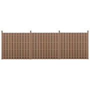 Recinzione in WPC per Giardino Staccionata a Doppia Faccia Steccato Alto 185 cm Lungo 562 cm Marrone NEU.HOLZ