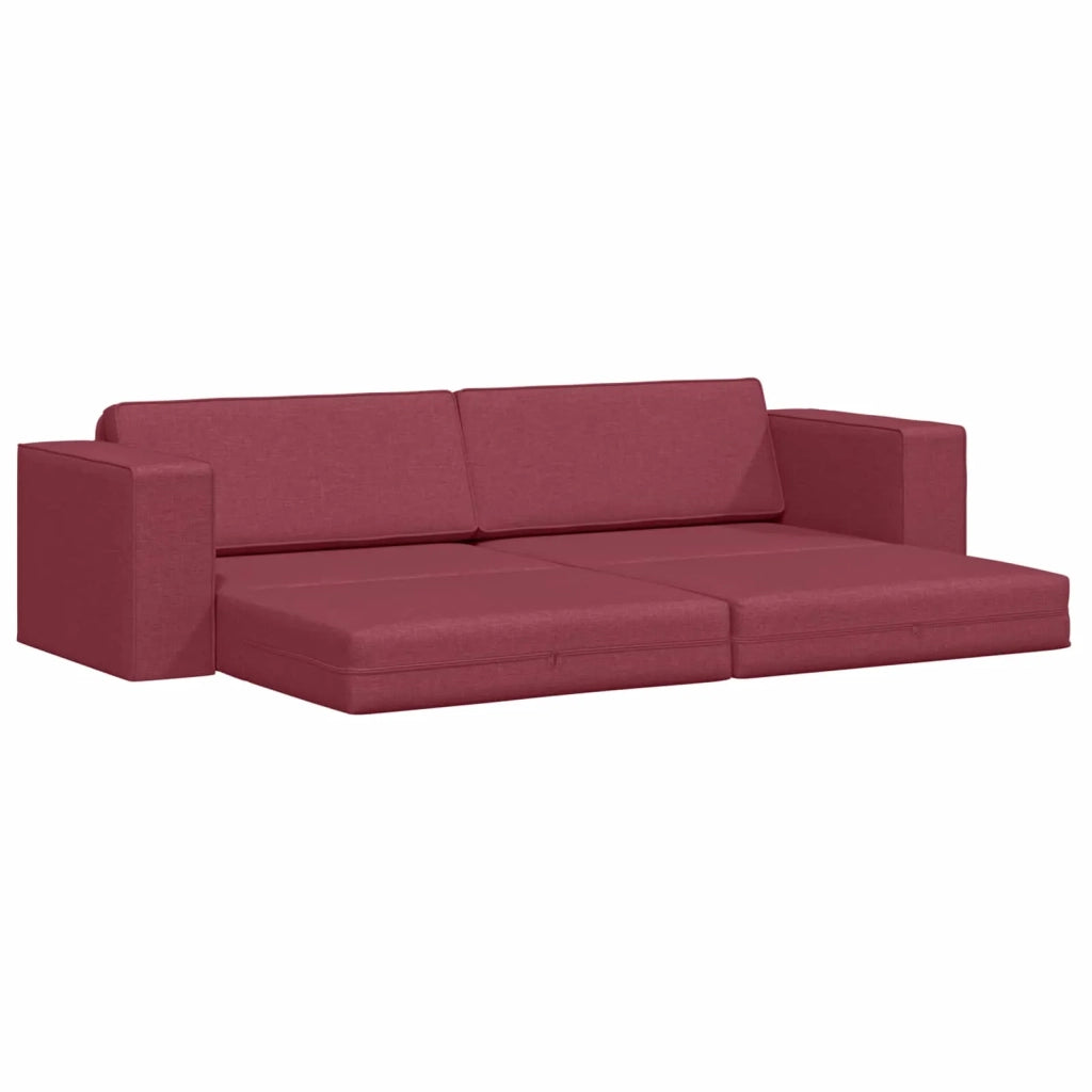 Divano letto Rosso Vino 245 x 78 x 77 cm Tessuto 4106718