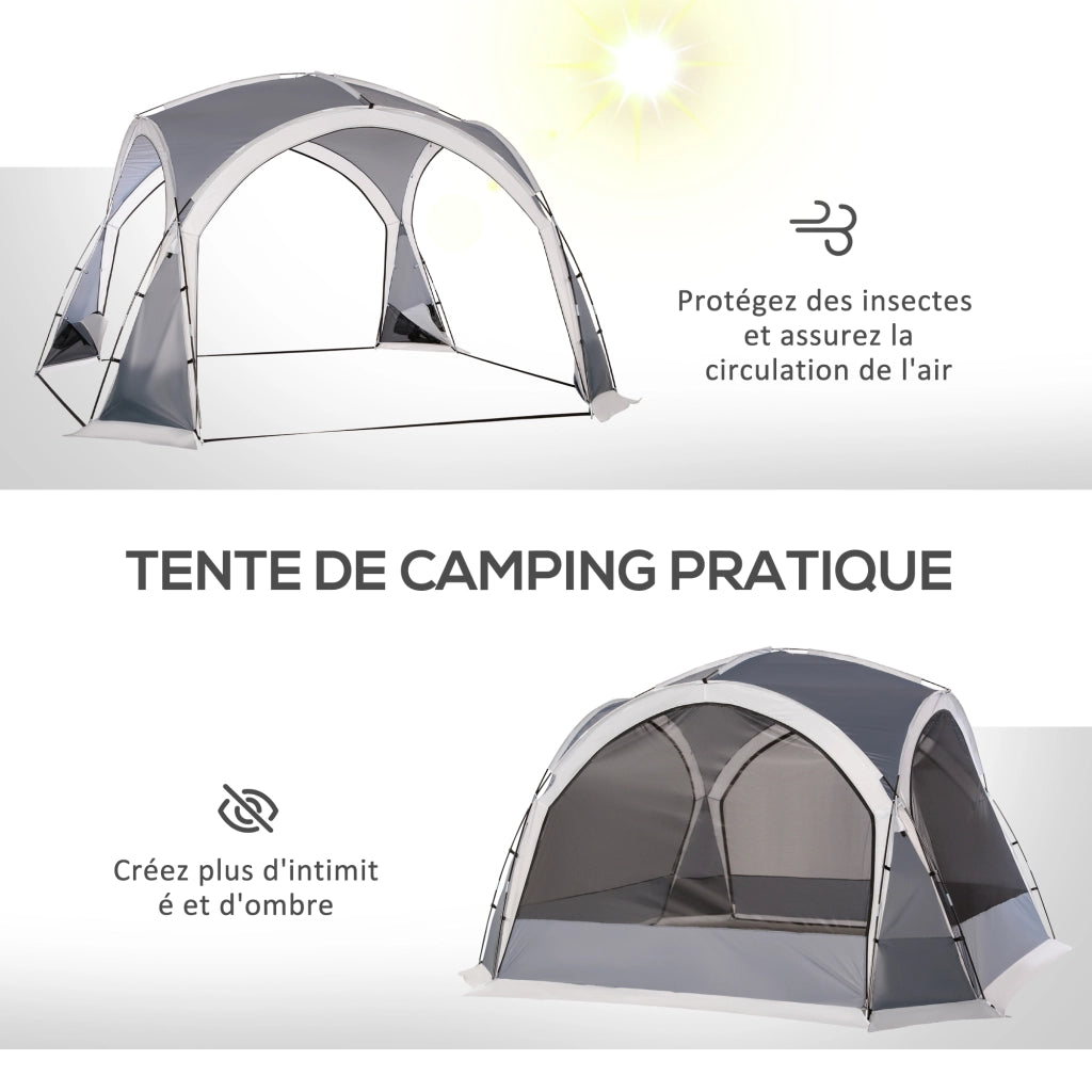 Tenda da campeggio a cupola per famiglia 6-8 persone con 4 porte a zanzariera ¨C zephmum ¨C Tessuto Oxford