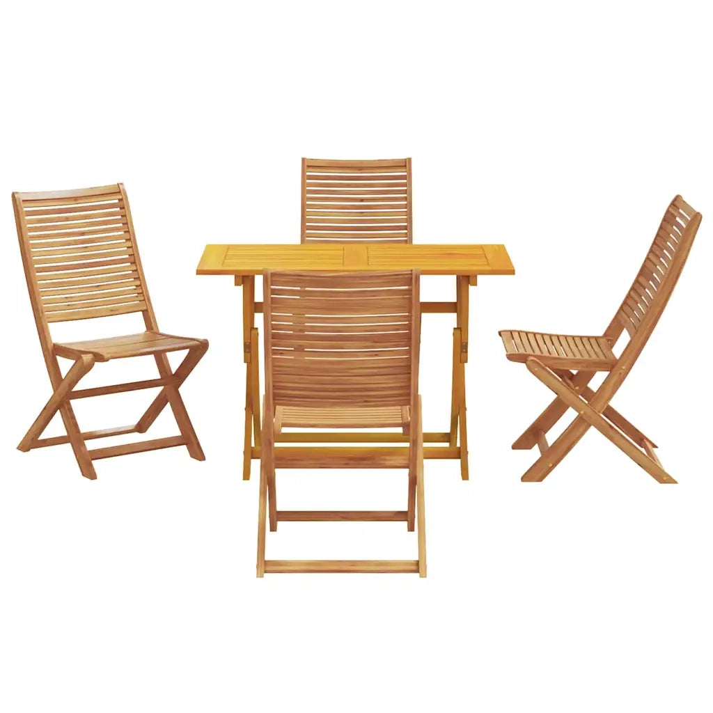 Set da Pranzo per Giardino con cuscino 5 pcs Marrone 3375762