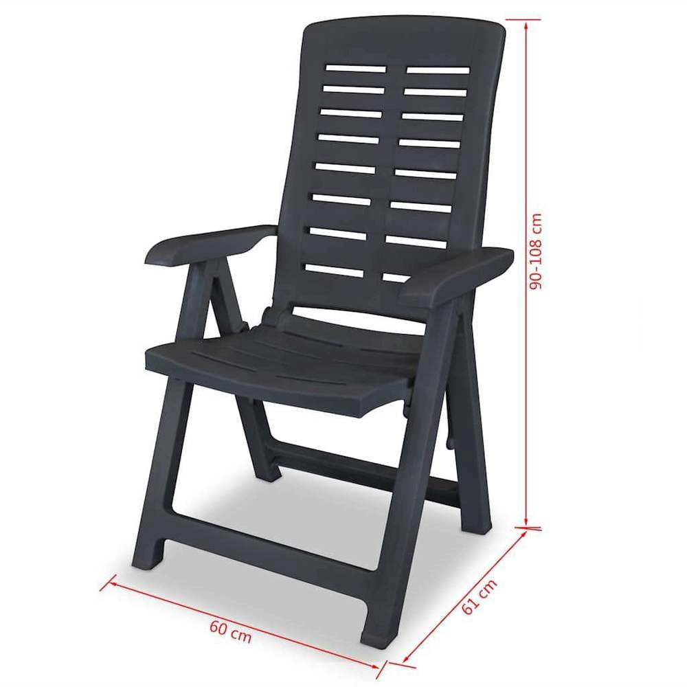 Garden Loungers, Set Of 4, Anthracite
