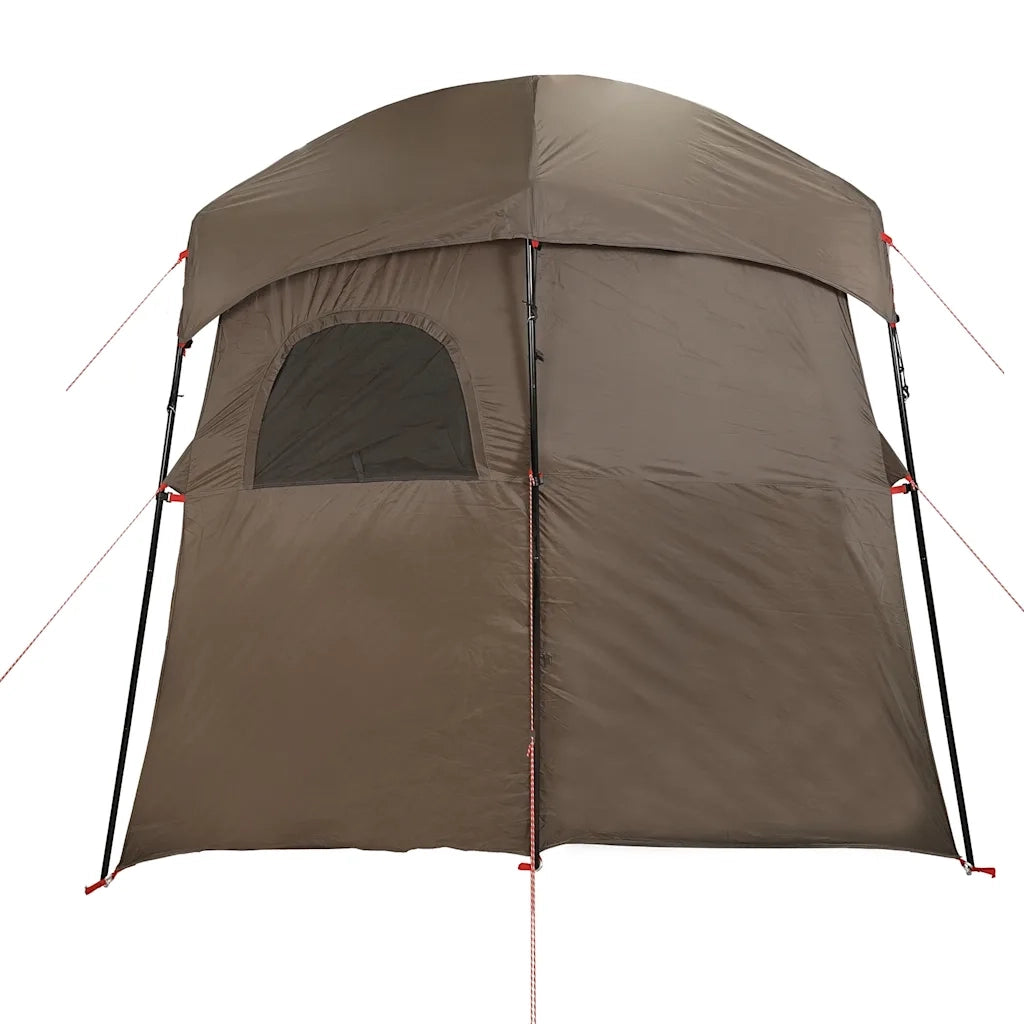 vidaXL Tenda da Doccia per 2 Persone Marrone Impermeabile