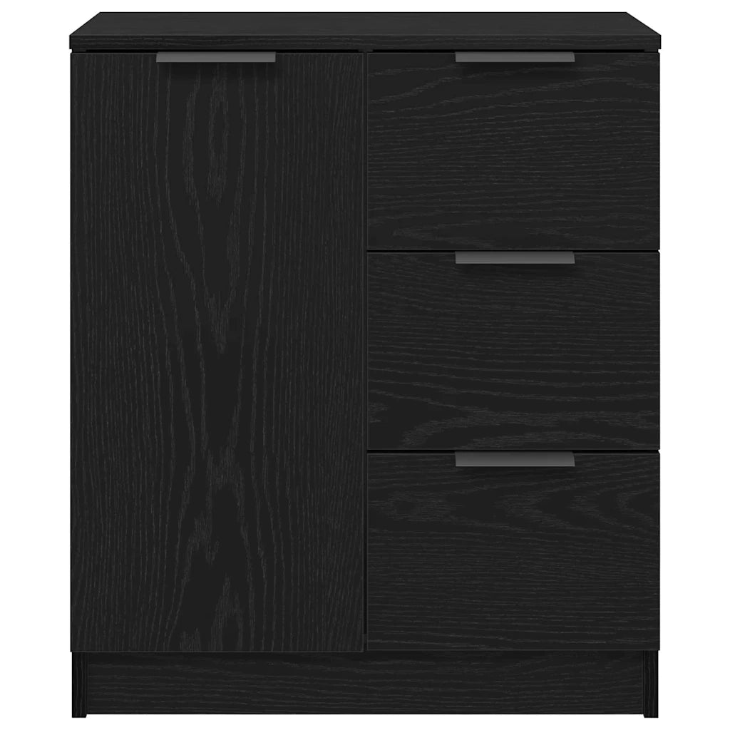 Credenza-Buffet-Armadio da cucina Rovere Nero 60 x 30 x 70 cm Legno multistrato 819703