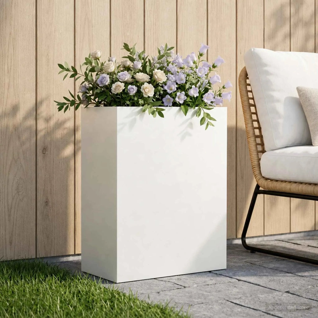 Vaso da giardino Bianco 40 x 20 x 50 cm 8005416