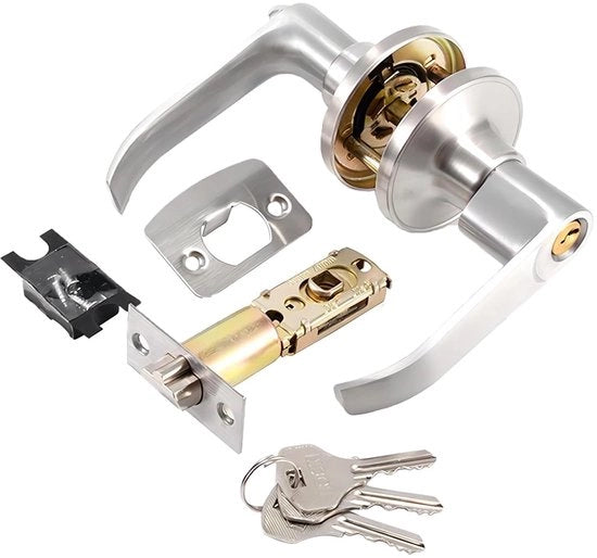 Maniglia per porta con chiave - Maniglione per porta - Pulsante di chiusura privacy