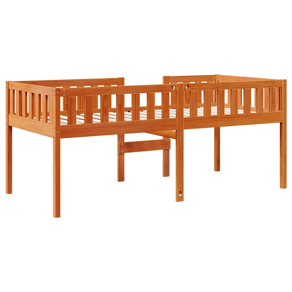 vidaXL Letto Bambini senza Materasso Marrone Cera 90x190 cm Legno Pino