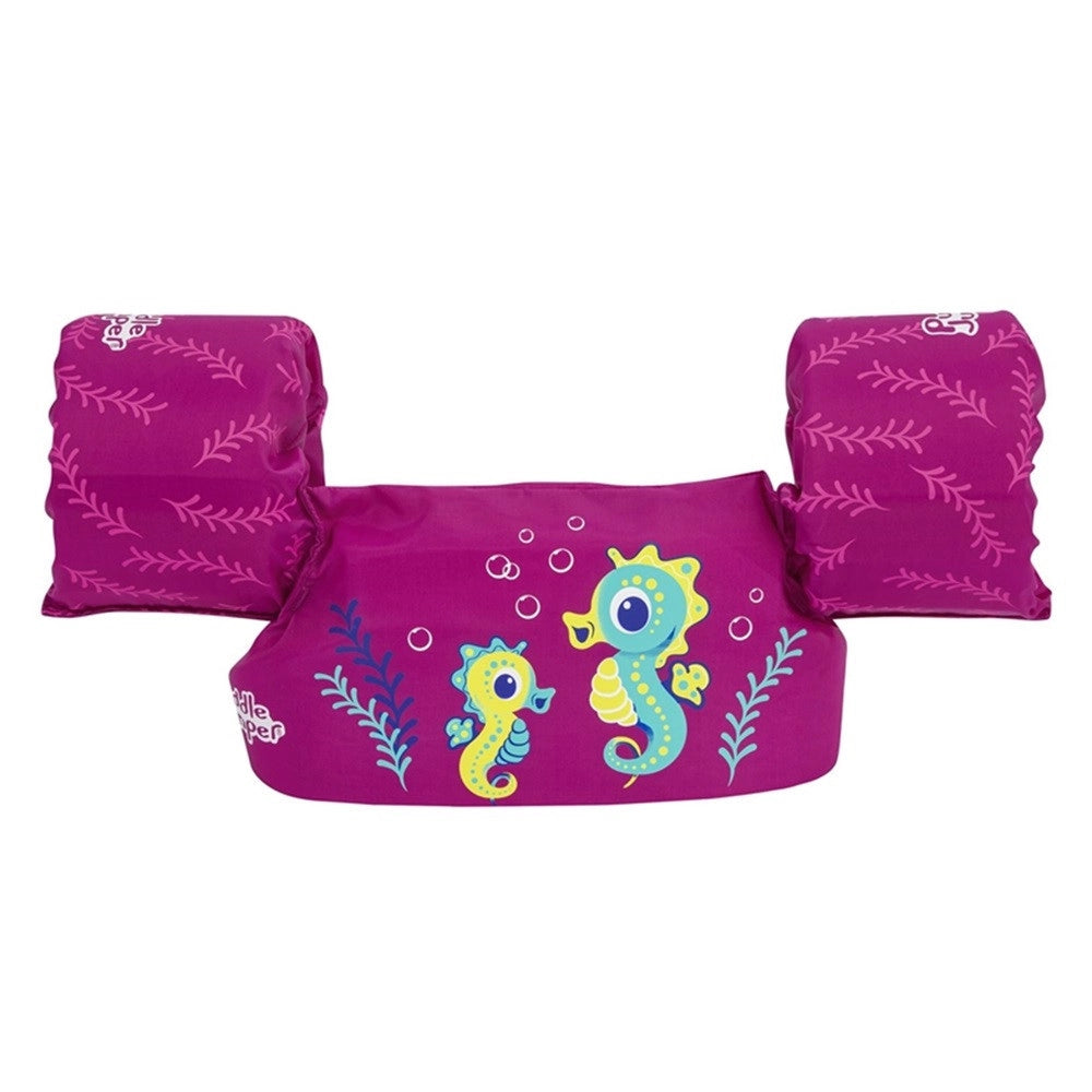 Trade Shop - Gilet Salvagente Per Bambini Cavallucci Marini Giubbotto Galleggiante Con Braccioli 90136 -