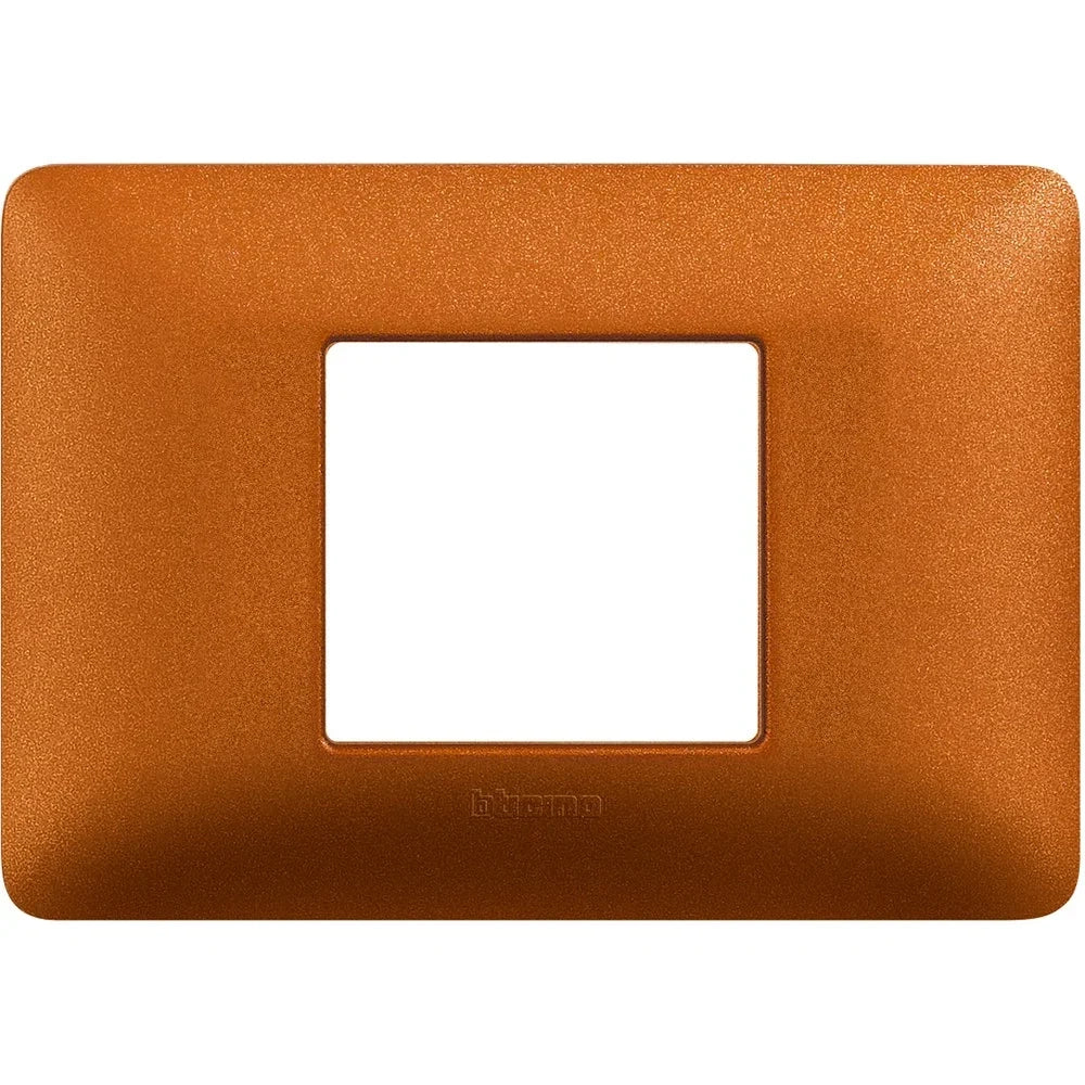 Placca Bticino Matix 2 moduli centrati rosso terra AM4819TRT