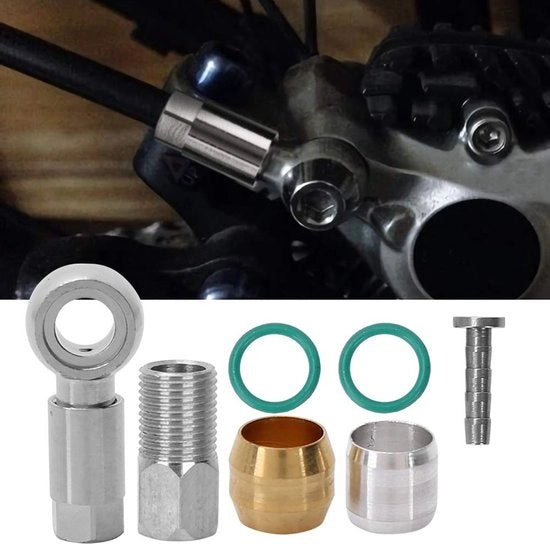 Adattatore per Banjo in Alluminio con Flessibilità - Set di Accessori per Fissaggi - Argento - Compatibile con BH90 Biciclette - Qualità Elevata - Durata Sostenibile