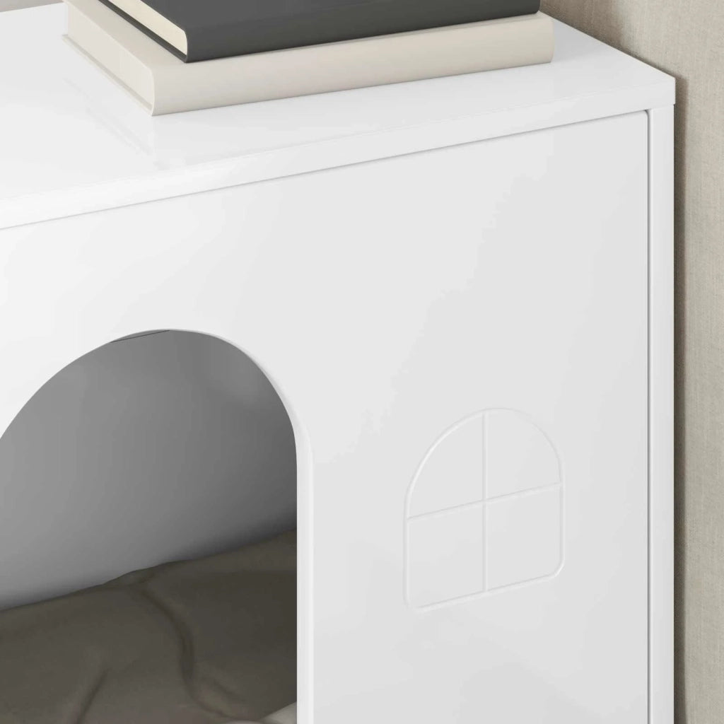 Casa per Gatti Bianco Lucido 51 x 30 x 52 cm Legno multistrato 8000666